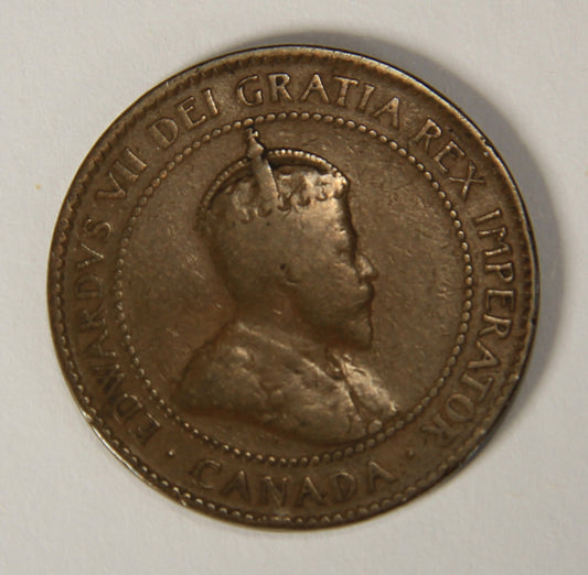 1905 Canada 1 Cent Large King Edward VII - Copper Coin Large Cent L021882