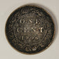 1906 Canada 1 Cent Large King Edward VII - HOLED Copper Coin Large Cent L021883