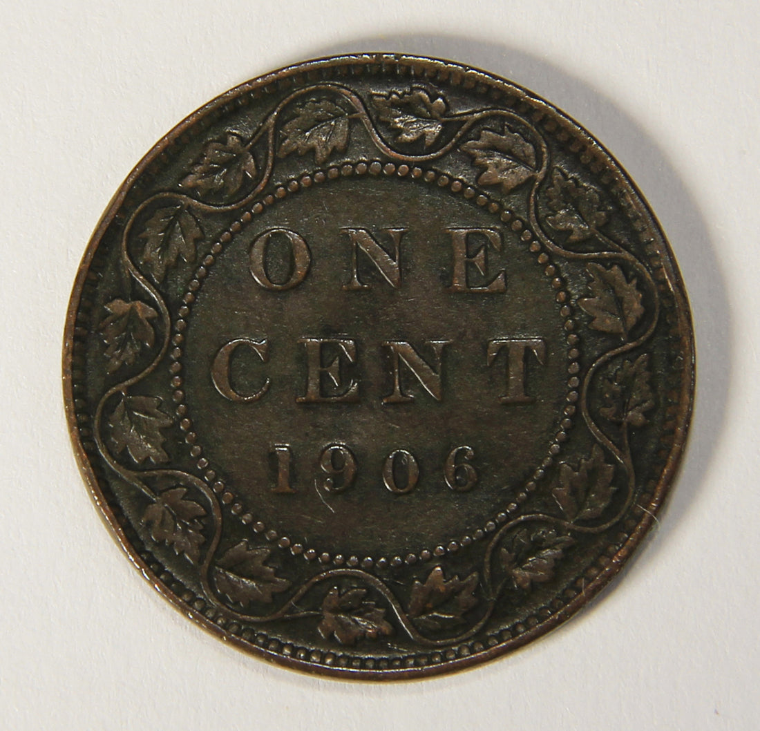 1906 Canada 1 Cent Large King Edward VII - Copper Coin Large Cent L021884