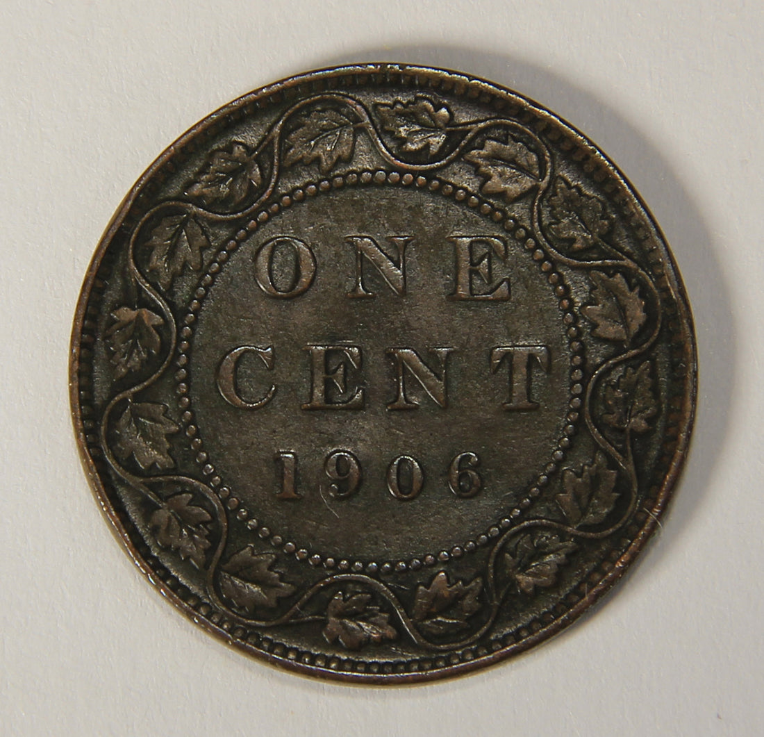 1906 Canada 1 Cent Large King Edward VII - Copper Coin Large Cent L021884