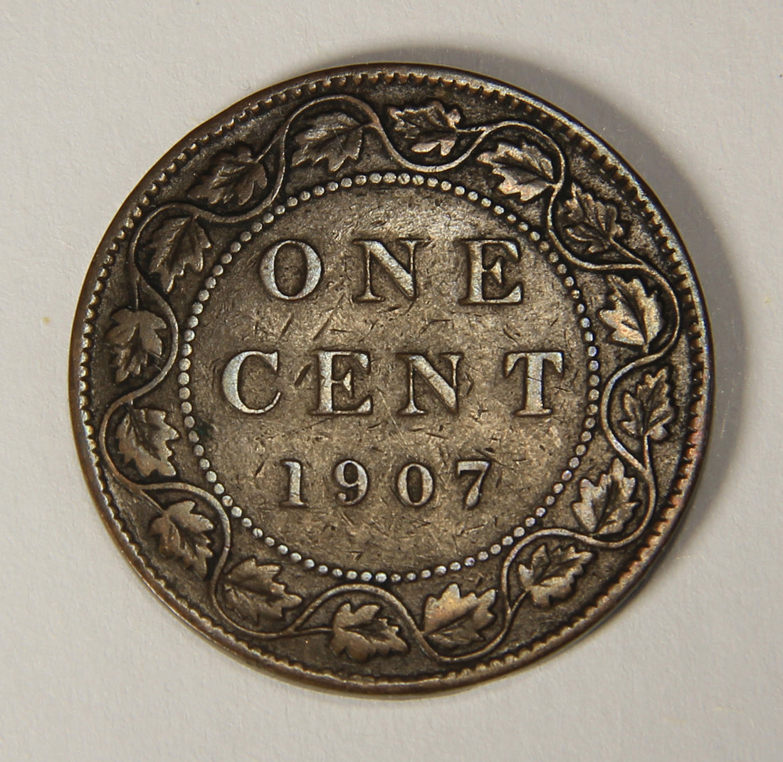 1907 Canada 1 Cent Large King Edward VII - Copper Coin Large Cent L021885