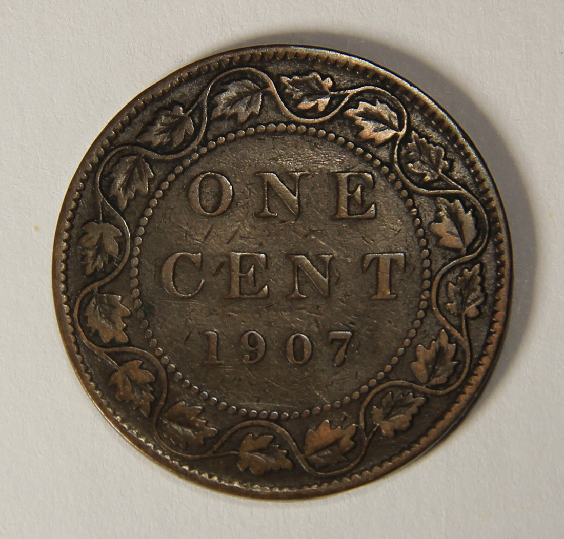 1907 Canada 1 Cent Large King Edward VII - Copper Coin Large Cent L021885