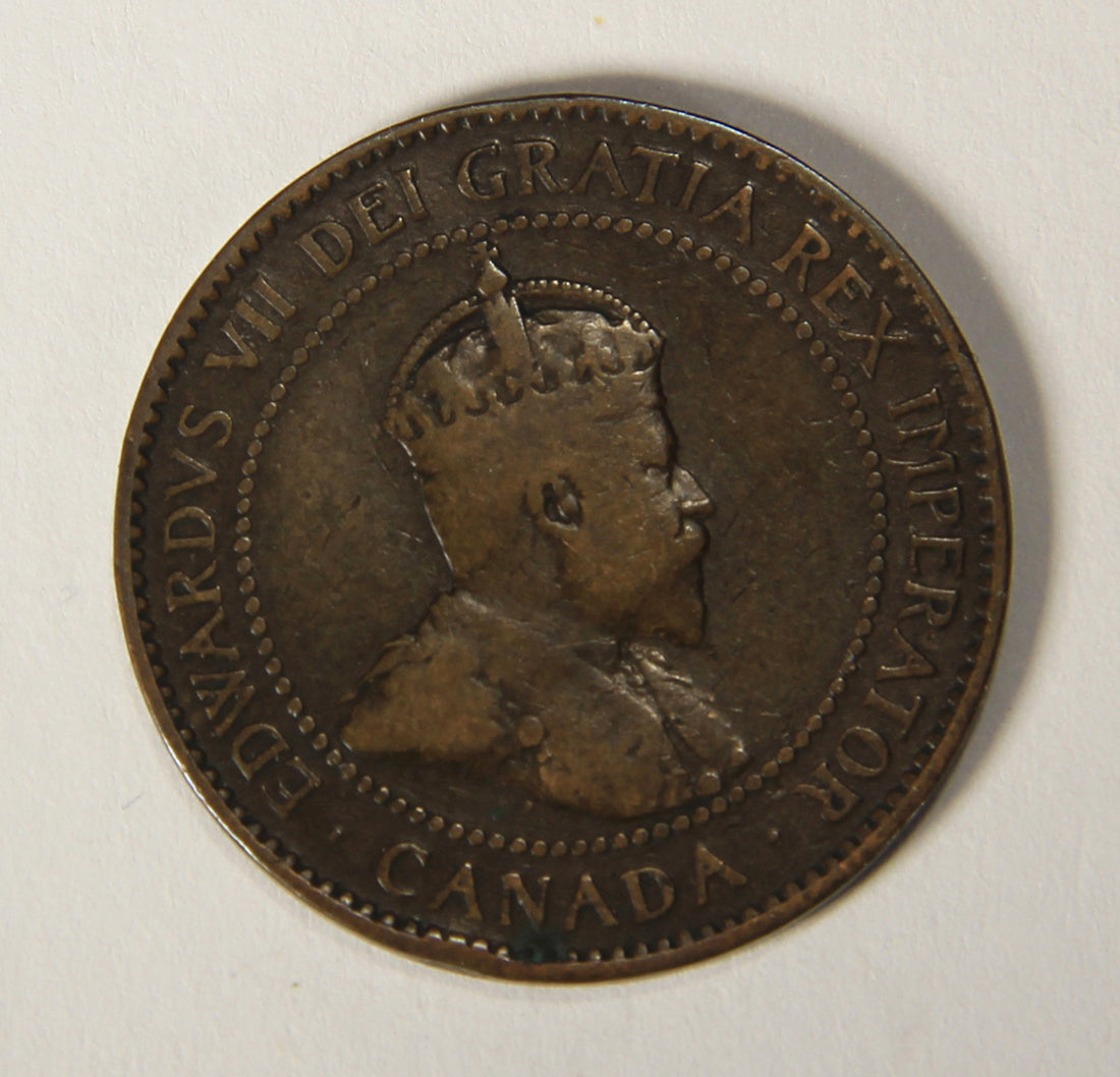 1907 Canada 1 Cent Large King Edward VII - Copper Coin Large Cent L021885