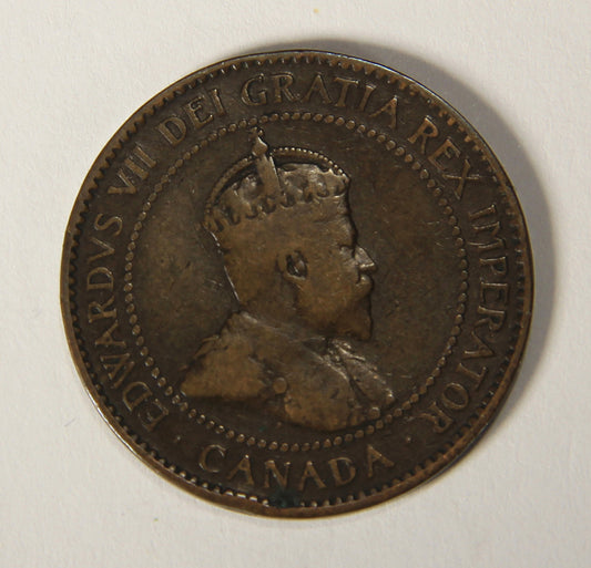 1907 Canada 1 Cent Large King Edward VII - Copper Coin Large Cent L021885