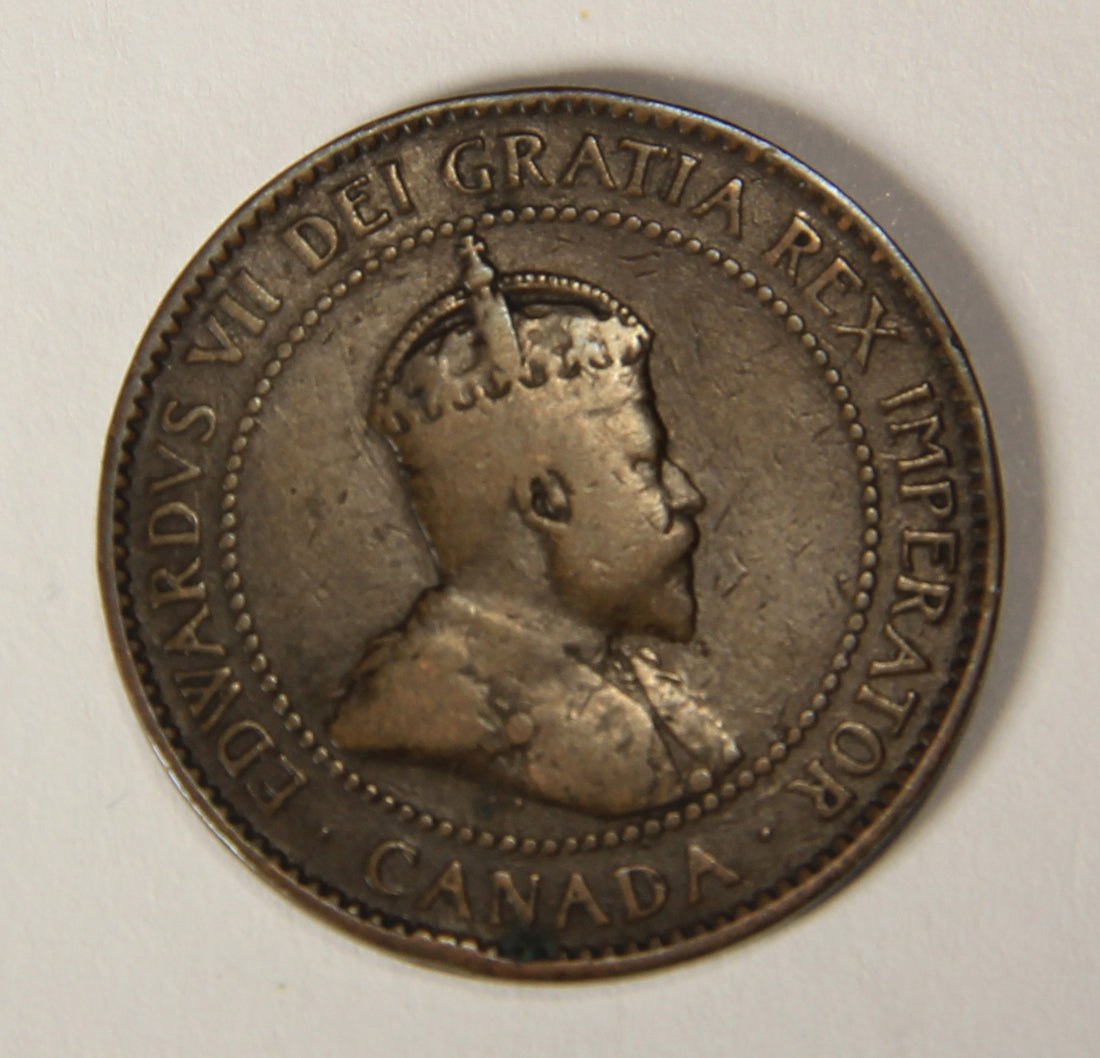 1907 Canada 1 Cent Large King Edward VII - Copper Coin Large Cent L021885