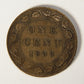 1908 Canada 1 Cent Large King Edward VII Small Leaves - Copper Coin Large Cent L021886
