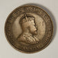 1908 Canada 1 Cent Large King Edward VII Small Leaves - Copper Coin Large Cent L021886