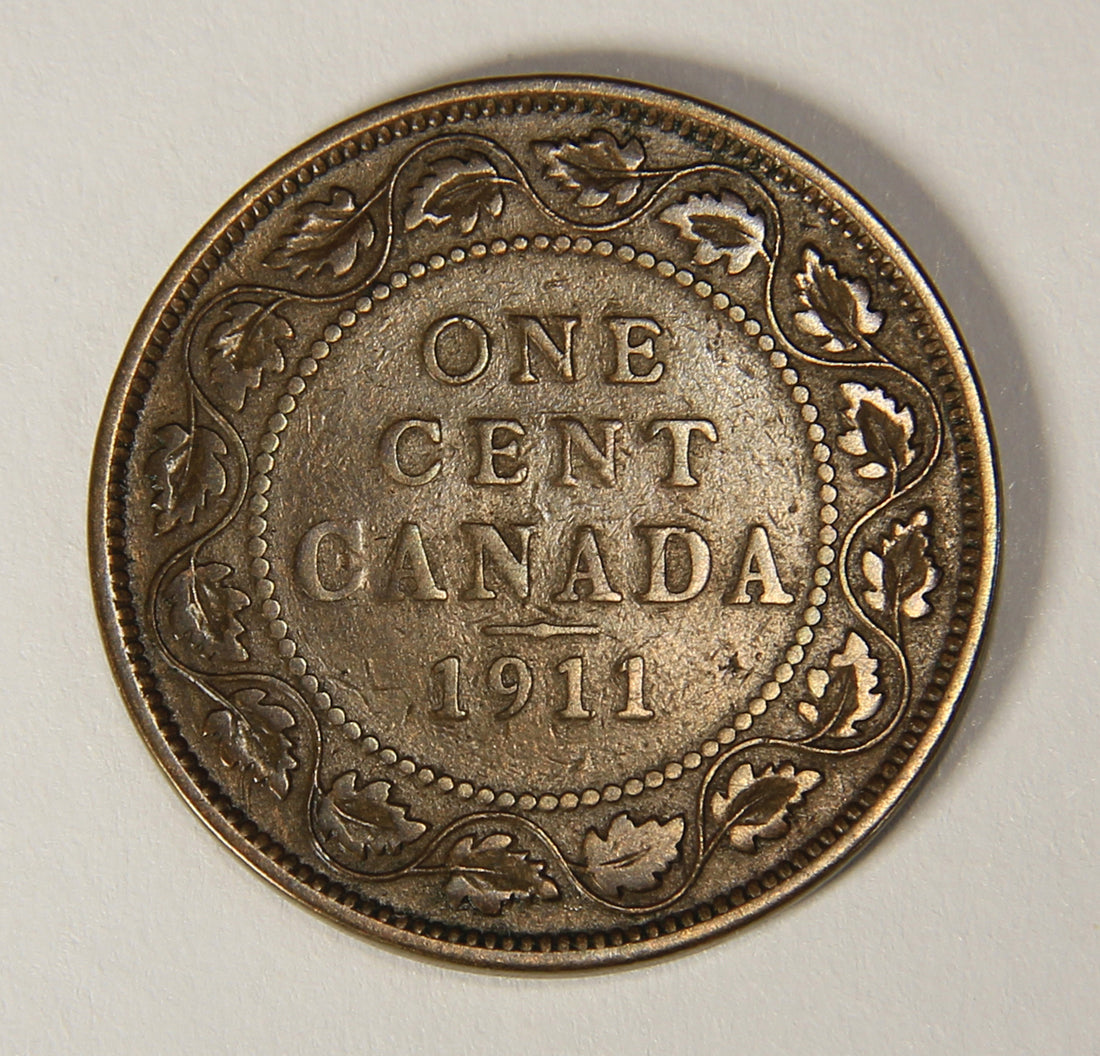 1911 Canada 1 Cent Large King George V - Copper Coin Large Cent L021887