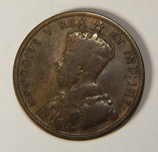 1911 Canada 1 Cent Large King George V - Copper Coin Large Cent L021887