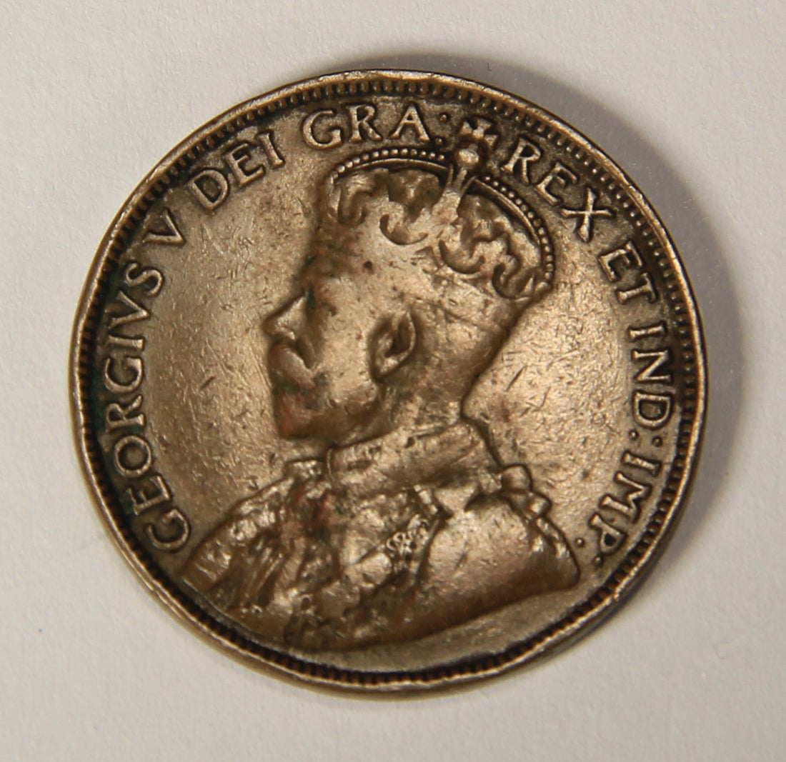 1913 Canada 1 Cent Large King George V - Copper Coin Large Cent L021888