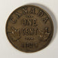 1920 Canada 1 Cent Small King George V - Copper Coin Small Cent L021892