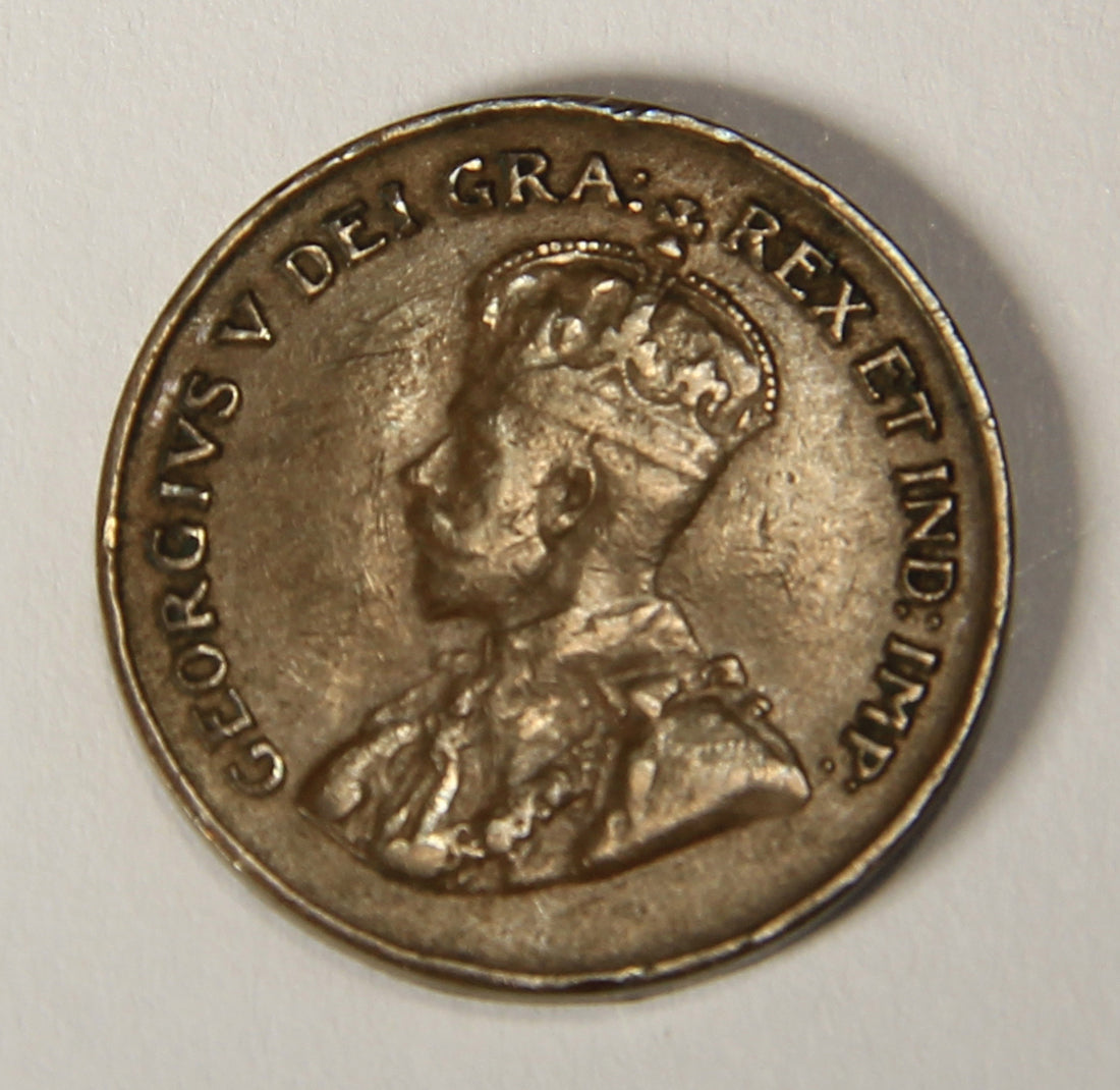 1920 Canada 1 Cent Small King George V - Copper Coin Small Cent L021892