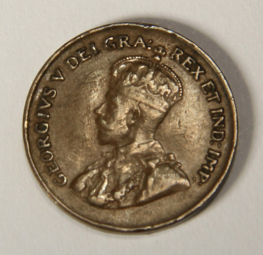 1920 Canada 1 Cent Small King George V - Copper Coin Small Cent L021892