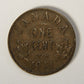 1921 Canada 1 Cent Small King George V - Copper Coin Small Cent L021893