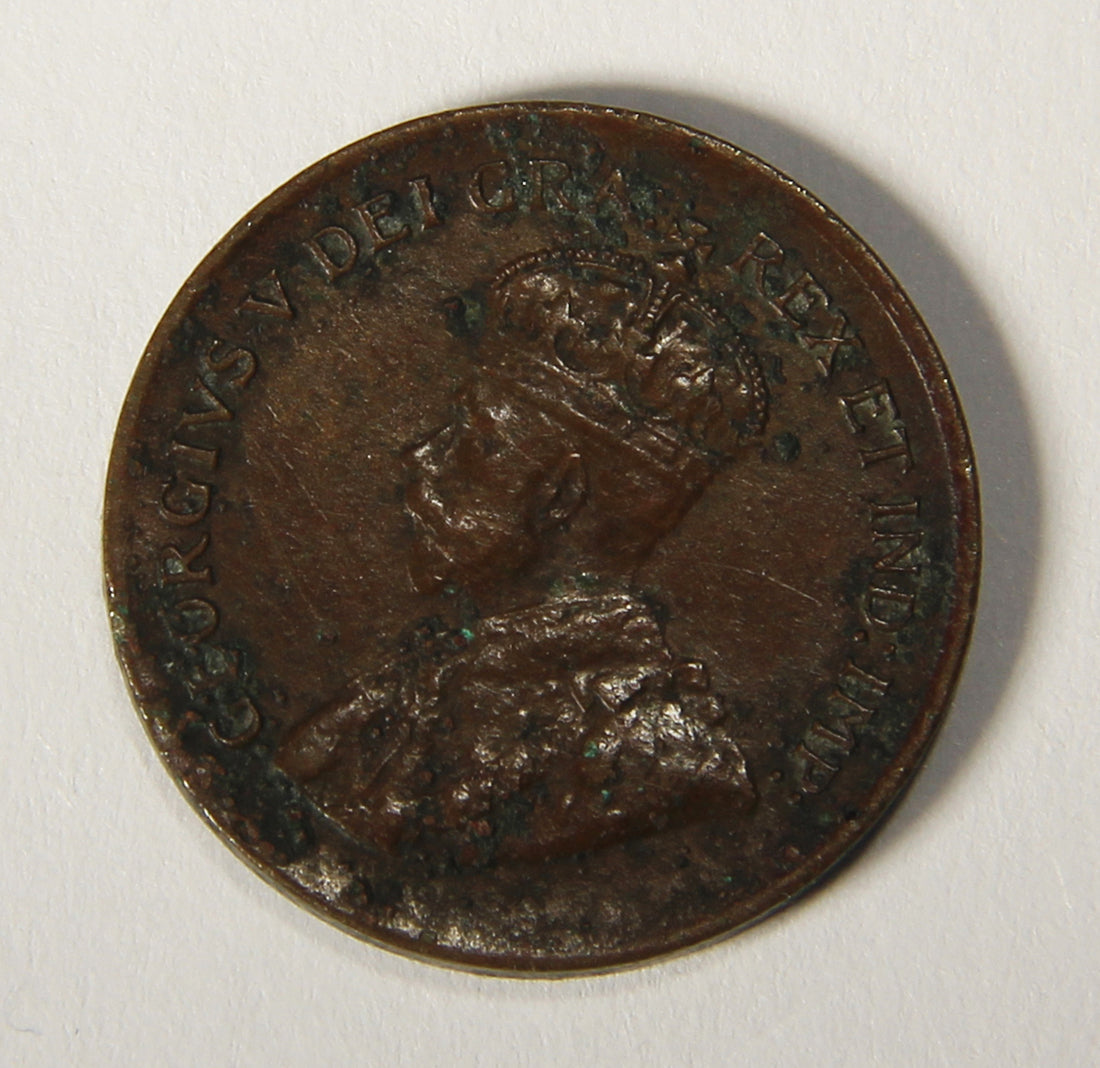 1927 Canada 1 Cent Small King George V - Copper Coin Small Cent L021894