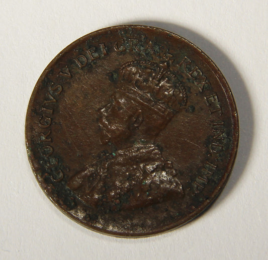 1927 Canada 1 Cent Small King George V - Copper Coin Small Cent L021894