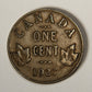 1927 Canada 1 Cent Small King George V - Copper Coin Small Cent L021895