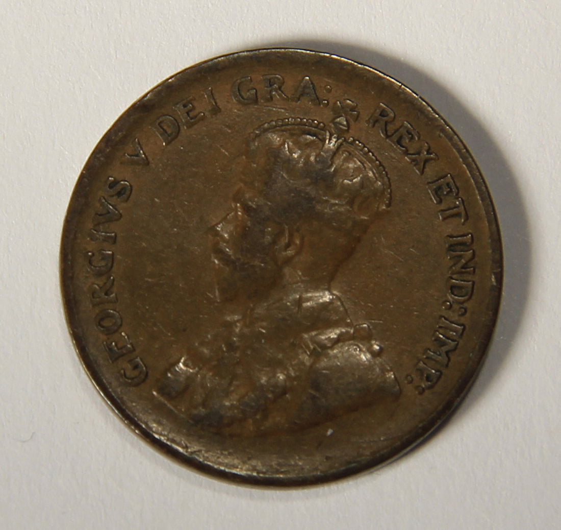 1927 Canada 1 Cent Small King George V - Copper Coin Small Cent L021895