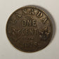 1928 Canada 1 Cent Small King George V - Copper Coin Small Cent L021896