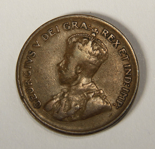 1931 Canada 1 Cent Small King George V - Copper Coin Small Cent L021899