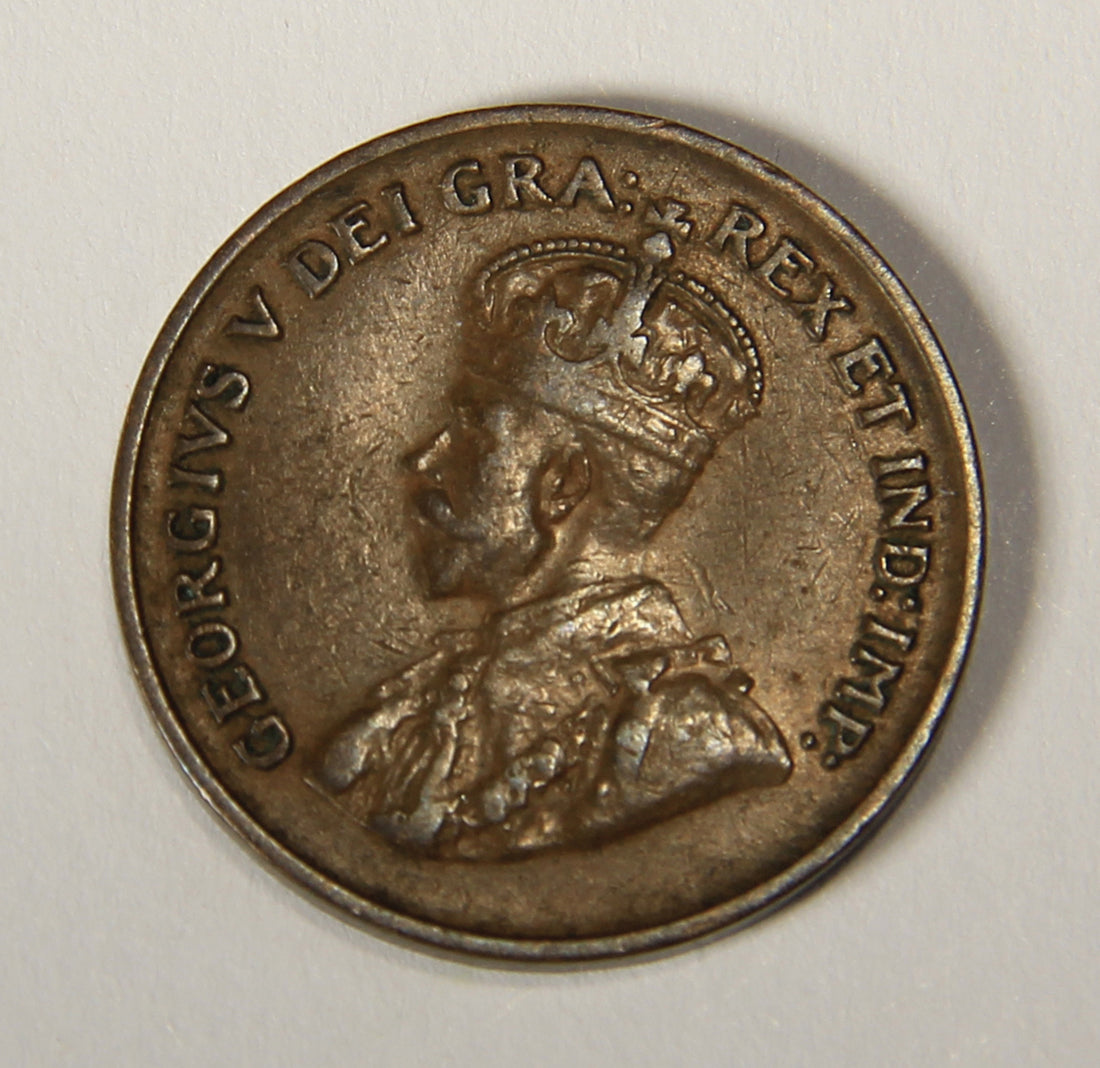 1933 Canada 1 Cent Small King George V - Copper Coin Small Cent L021903