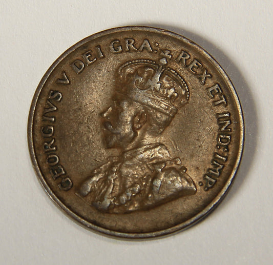 1933 Canada 1 Cent Small King George V - Copper Coin Small Cent L021903