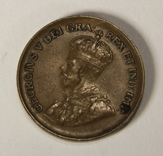 1935 Canada 1 Cent Small King George V - Copper Coin Small Cent L021904