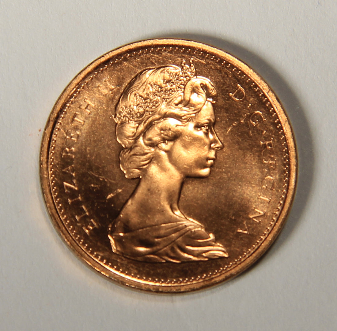 1967 Canada 1 Cent Small Centennial Rock Dove - Queen Elizabeth II - Small Cent L021906