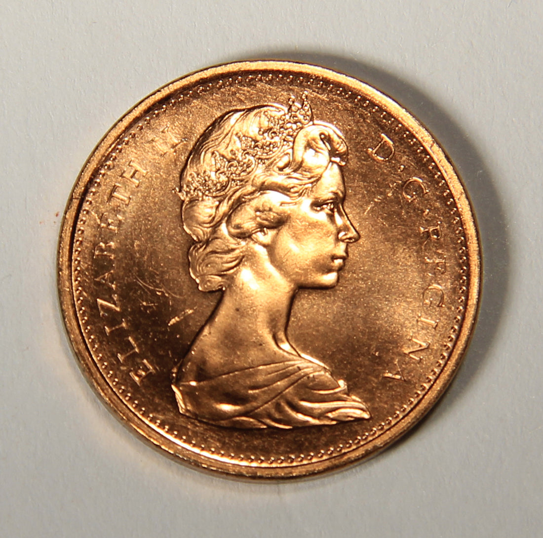 1967 Canada 1 Cent Small Centennial Rock Dove - Queen Elizabeth II - Small Cent L021906