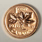 1978 Canada 1 Cent Small Queen Elizabeth II - Copper Coin Small Cent L021907