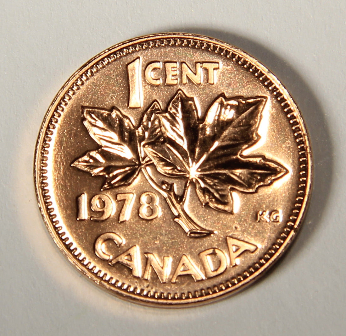 1978 Canada 1 Cent Small Queen Elizabeth II - Copper Coin Small Cent L021907