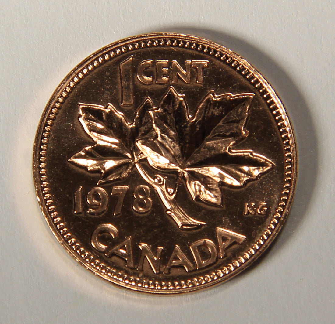 1978 Canada 1 Cent Small Queen Elizabeth II - Copper Coin Small Cent L021907