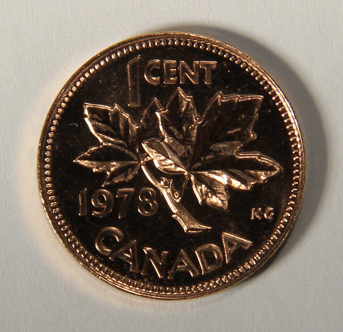 1978 Canada 1 Cent Small Queen Elizabeth II - Copper Coin Small Cent L021907