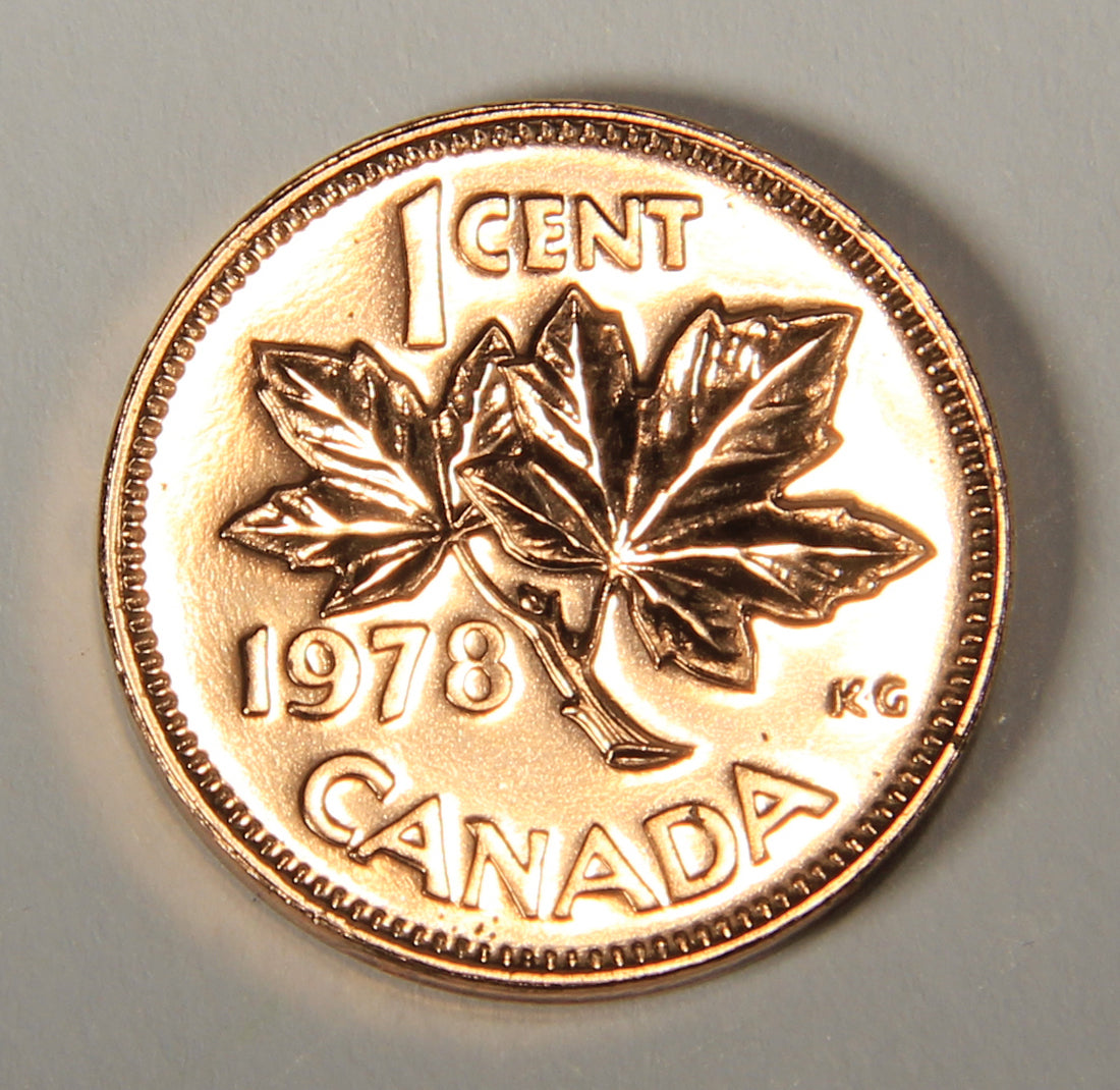 1978 Canada 1 Cent Small Queen Elizabeth II - Copper Coin Small Cent L021907