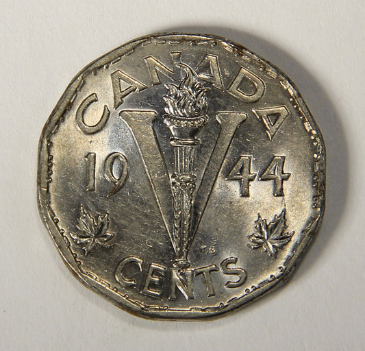 1944 Canada 5 Cents King George VI - Steel Coin Five Cents L021909