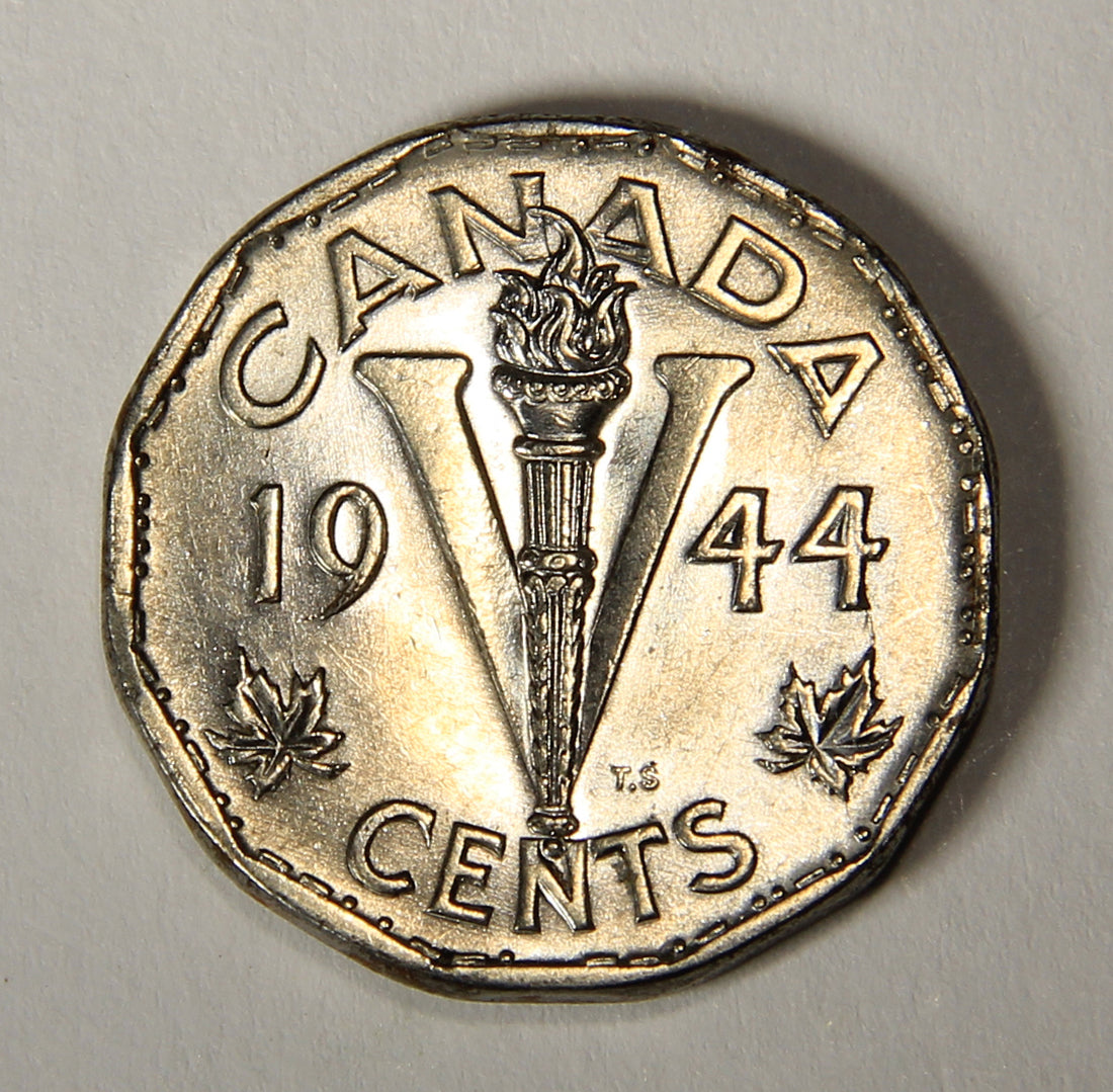 1944 Canada 5 Cents King George VI - Steel Coin Five Cents L021909