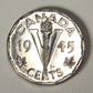 1945 Canada 5 Cents King George VI - Steel Coin Five Cents L021910