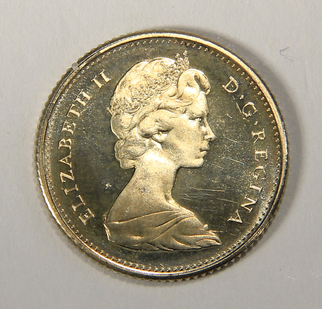1967 Canada 10 Cents Atlantic Mackerel Queen Elizabeth II - Silver Coin Ten Cents L021913