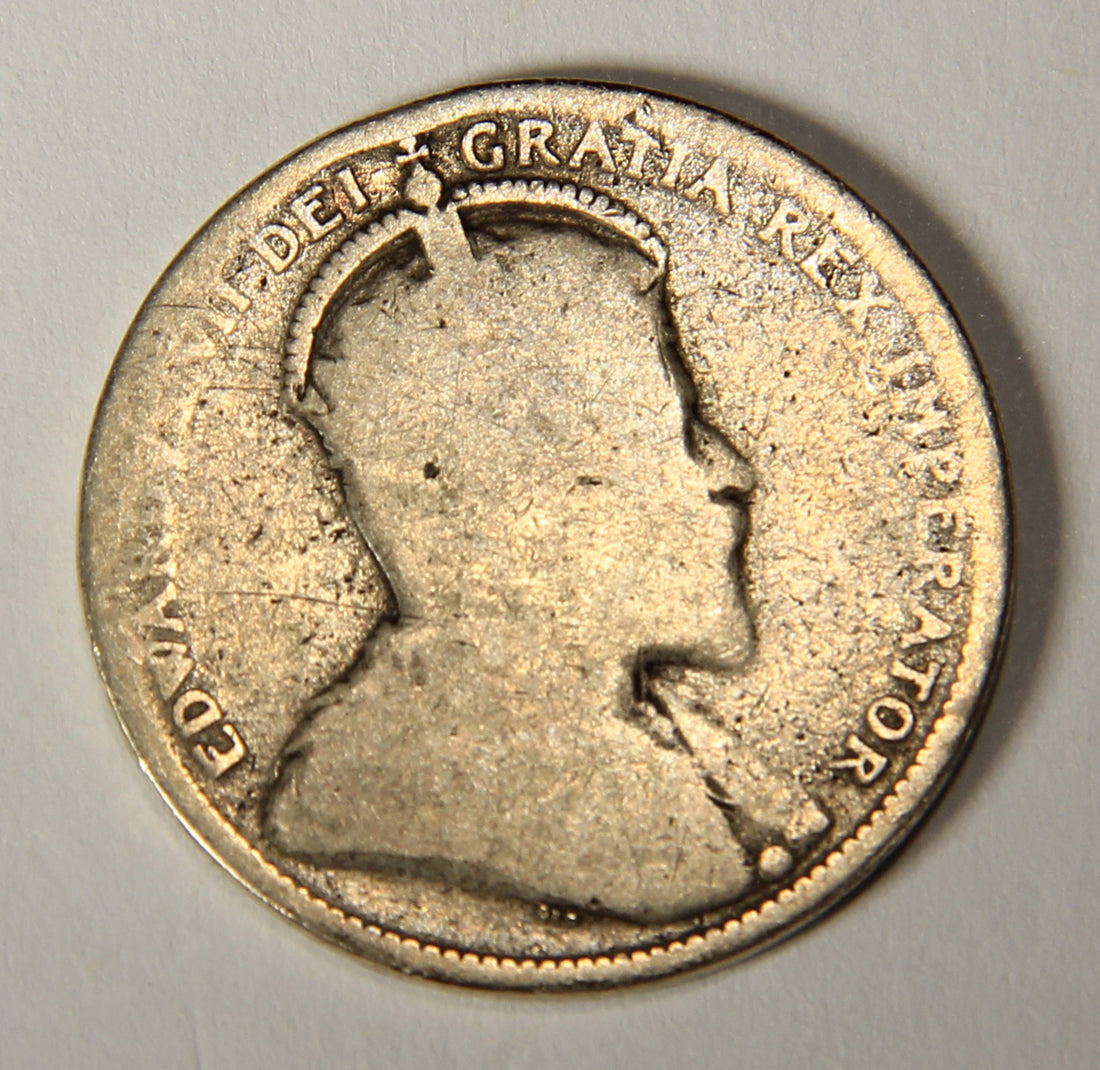 1909 Canada 25 Cents King Edward VII - Silver Coin .925 Twenty-Five Cents L021915