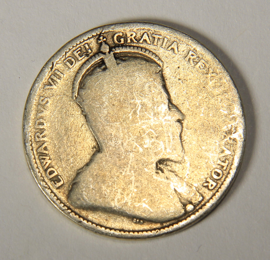 1910 Canada 25 Cents King Edward VII - Silver Coin .925 Twenty-Five Cents L021916
