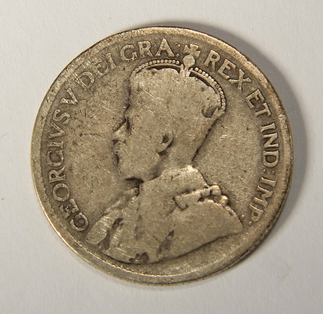 1918 Canada 25 Cents King George V - Silver Coin .925 Twenty-Five Cents L021917