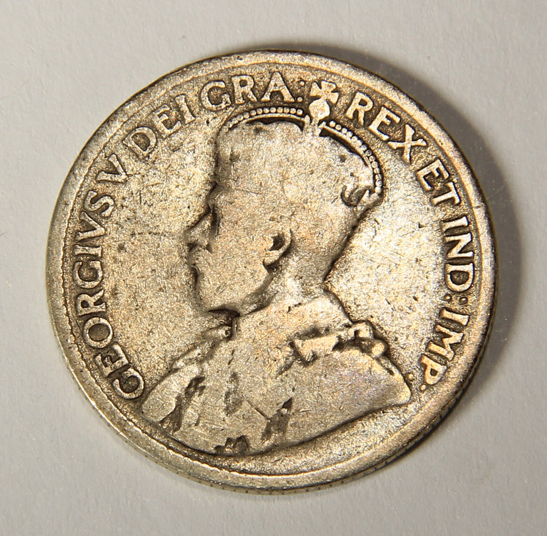 1918 Canada 25 Cents King George V - Silver Coin .925 Twenty-Five Cents L021917