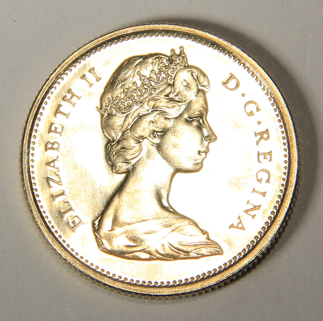 1967 Canada 25 Cents Lynx Queen Elizabeth II - Silver Coin Twenty-Five Cents L021918
