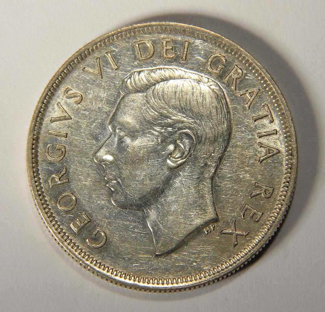 1949 Canada 1 Dollar King George VI - One Dollar Silver Coin .800 Ship Newfoundland L021920