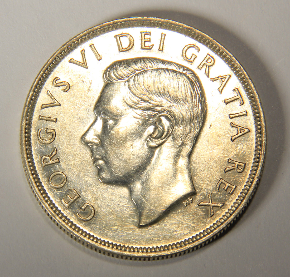 1949 Canada 1 Dollar King George VI - One Dollar Silver Coin .800 Ship Newfoundland L021920