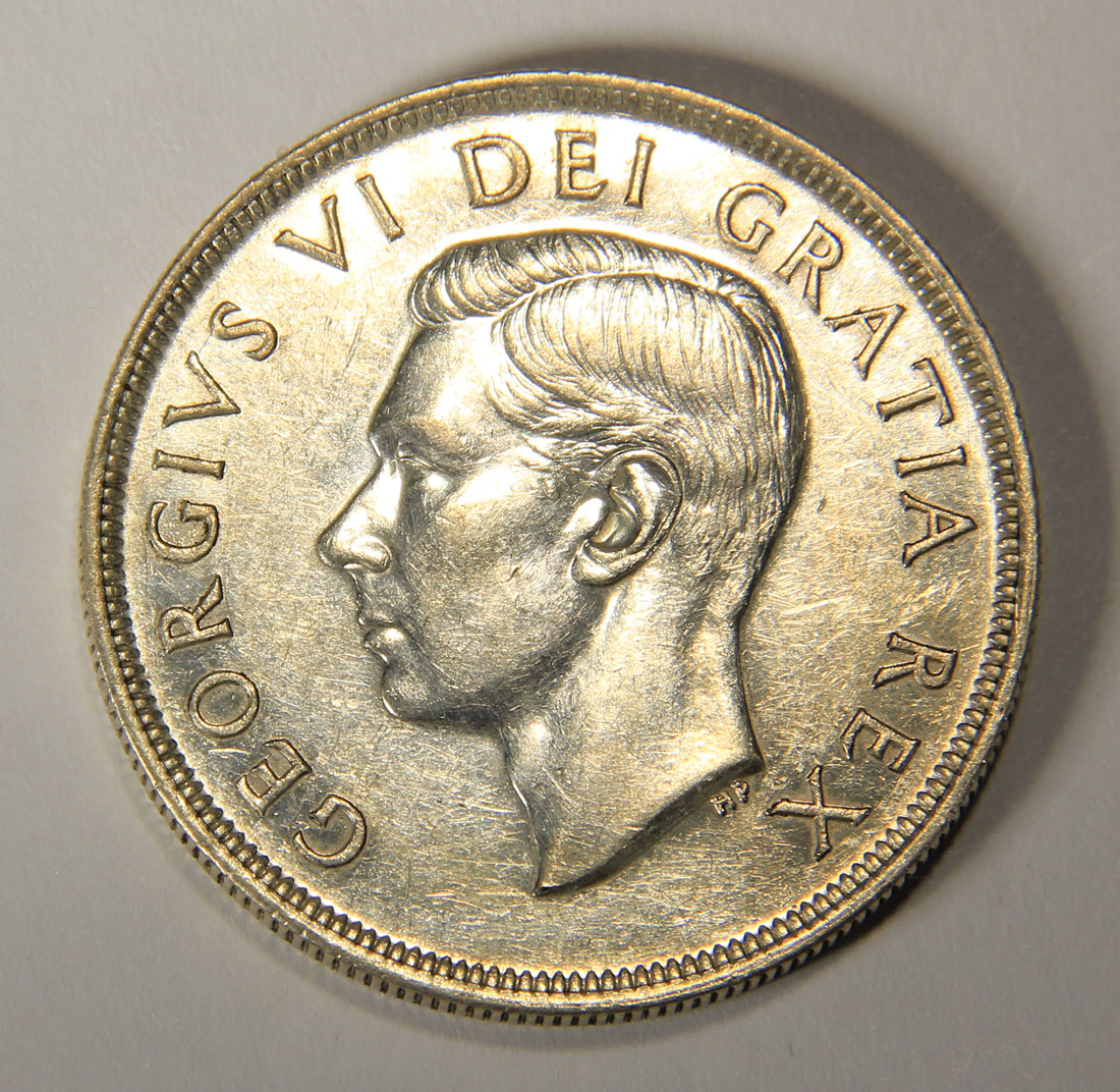 1949 Canada 1 Dollar King George VI - One Dollar Silver Coin .800 Ship Newfoundland L021920