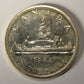 1966 Canada 1 Dollar Queen Elizabeth II - Large Beads One Dollar Silver Coin .800 L021922