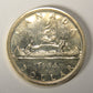 1966 Canada 1 Dollar Queen Elizabeth II - Large Beads One Dollar Silver Coin .800 L021922