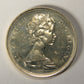 1966 Canada 1 Dollar Queen Elizabeth II - Large Beads One Dollar Silver Coin .800 L021922