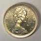 1966 Canada 1 Dollar Queen Elizabeth II - Large Beads One Dollar Silver Coin .800 L021922